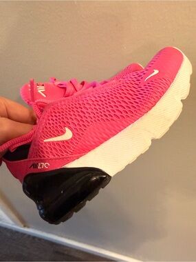 Nike Girls Pink and White Air Max 270 Sneaker
